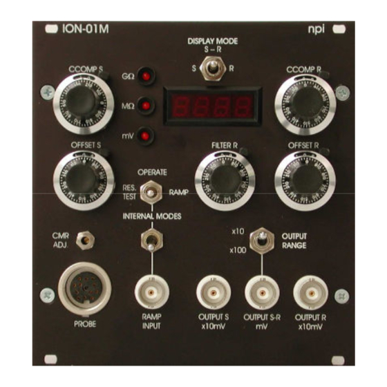 NPI ION-01M Manuals