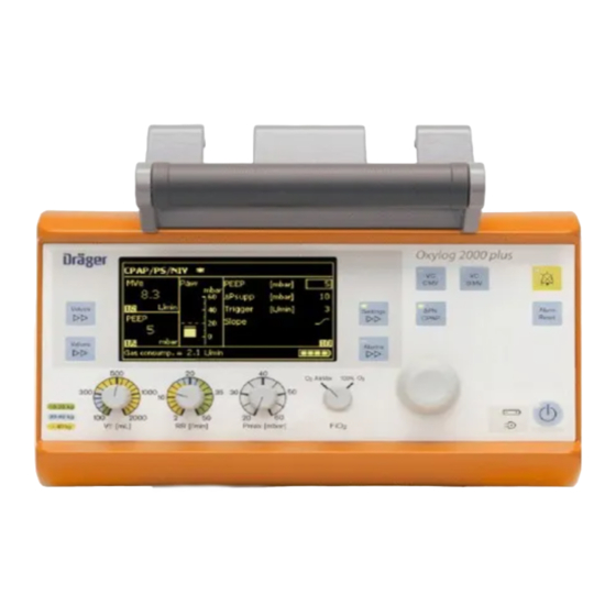 Dräger Oxylog 2000 plus Pocket Manual