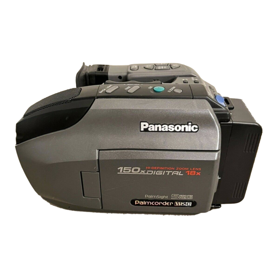 Panasonic Palmcorder Palmsight PV-L750 Operating Manual