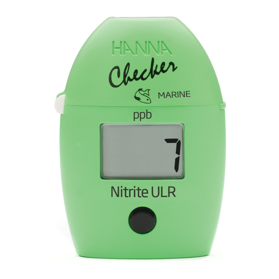 HANNA instruments HI764 - Marine Nitrite Ultra Low Range Manual