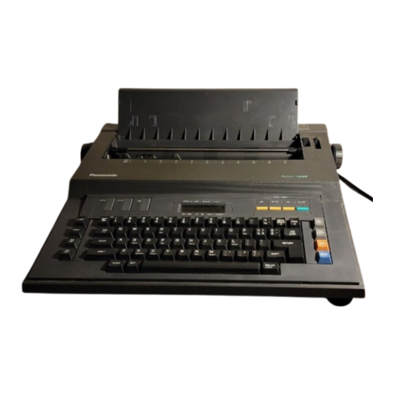 User Manuals: Panasonic RK-T32 Electronic Typewriter