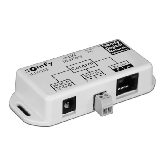 SOMFY 1860333 Quick Start Manual