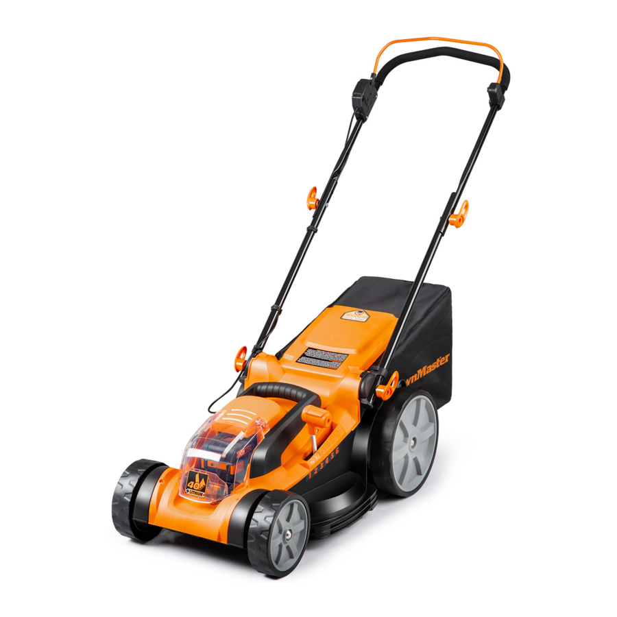 LawnMaster CLMF4016K - Cordless Mower Manual