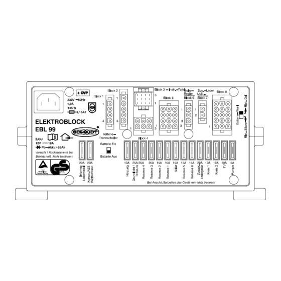 Schaudt Electrobloc EBL 99 K Series Instruction Manual