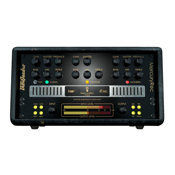 DiBiQuadro MercuryRec Preamp Manuals