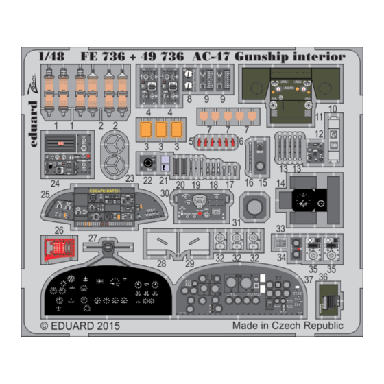 Eduard Zoom AC-47 Gunship interior S.A. Manual