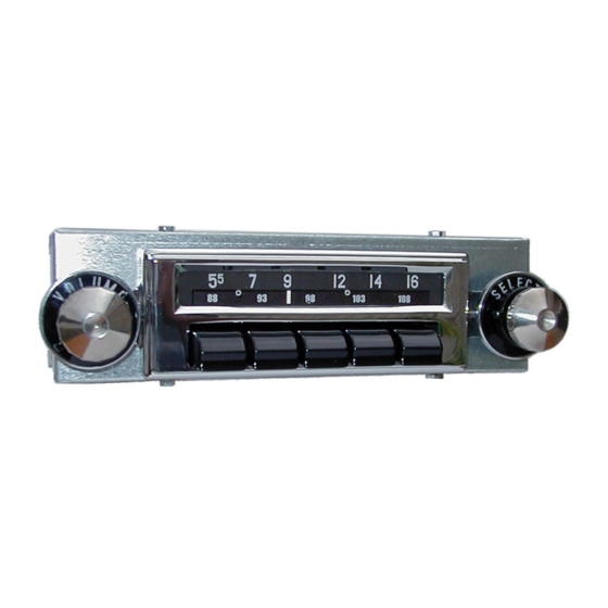 Antique Automobile Radio 323302B Installation And Operating Instructions