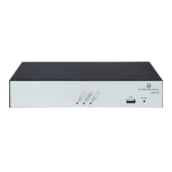 HP MSR930 Configuration Manual