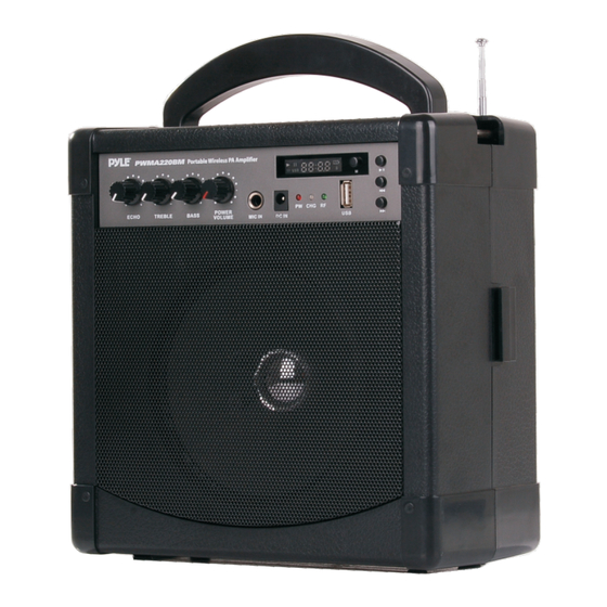 PYLE Audio PWMA220BM User Manual