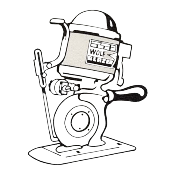 Wolf blazer Service Instructions Manual