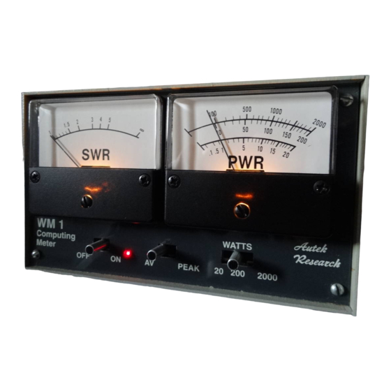 Autek Research WM-1 SWR Instructions Manual