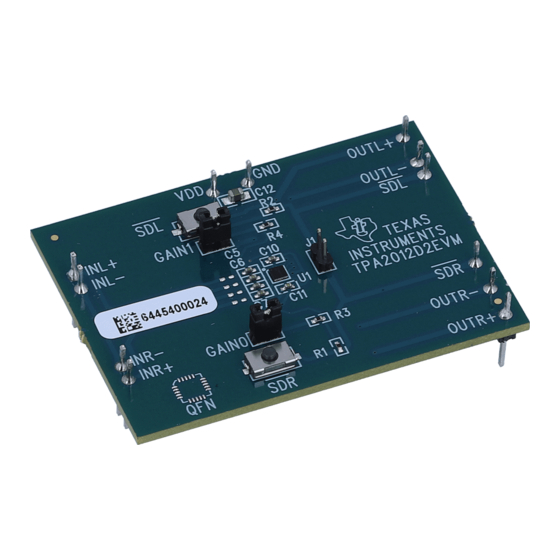 Texas Instruments TPA2012D2 User Manual
