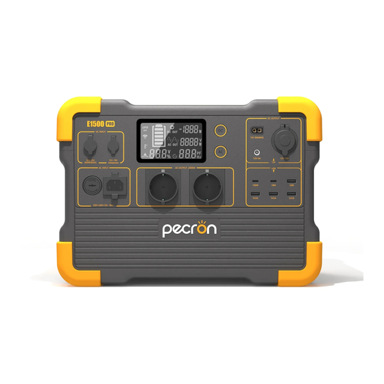 Pecron E1500 PRO Portable Power Station Manuals