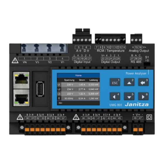 janitza UMG 801 Manual