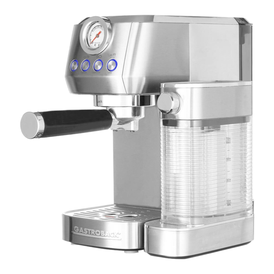 Gastroback DESIGN ESPRESSO PICCOLO PRO M Instruction Manual