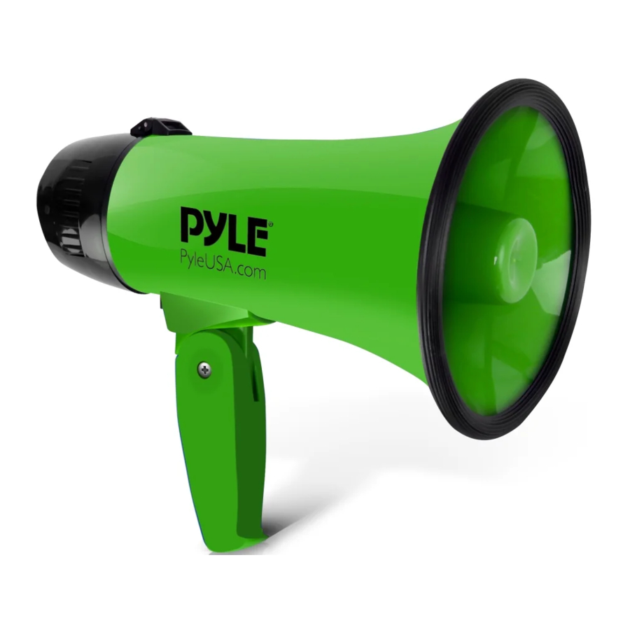 Pyle PMP21BL, PMP22GR, PMP23SL, PMP24PK - Megaphone Speaker Manual
