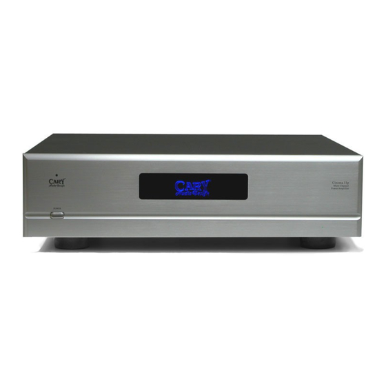 Cary Audio Design Cinema 11p Owner's Manual