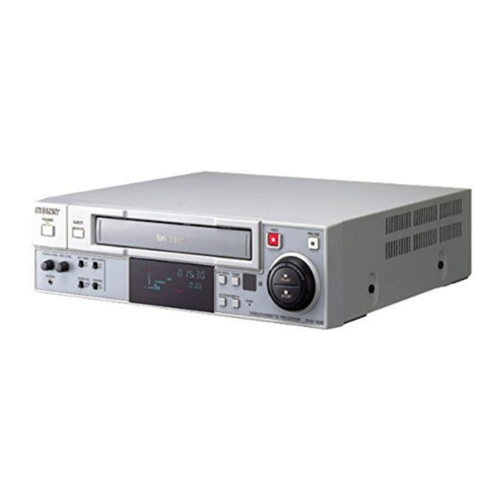 Sony SVO-1630 Operating Instructions Manual