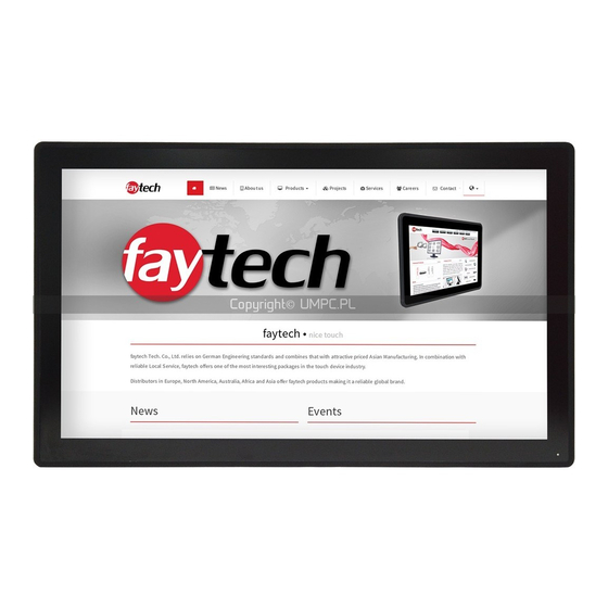 Faytech Capacitive Touch PC Instruction Manual