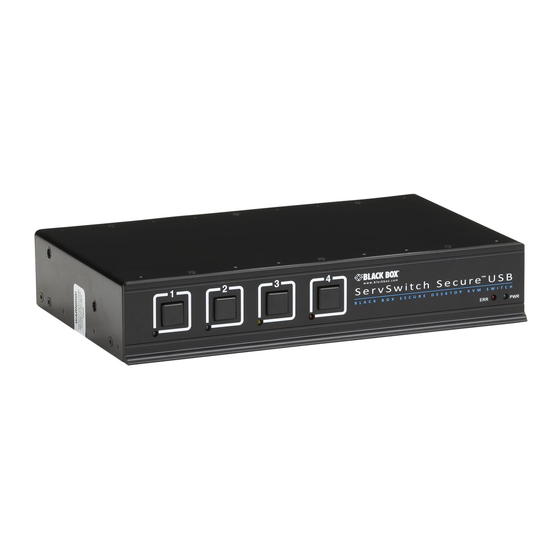 Black Box ServSwitch Secure USB Manual