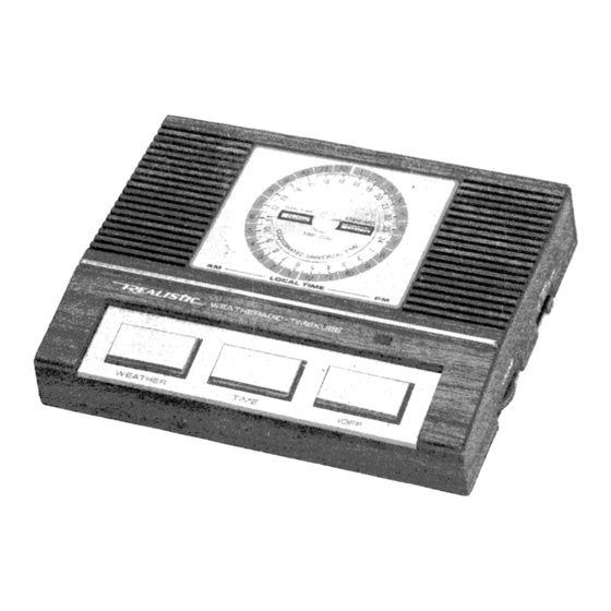 Realistic Weatheradio Timekube Radio Manuals