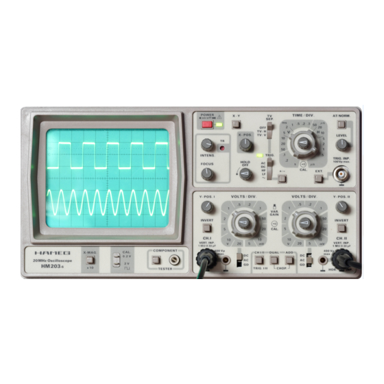 Hameg hm203-6 User Manual
