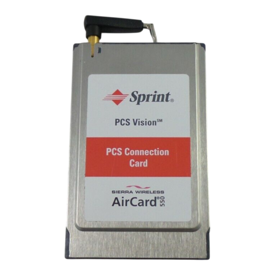 Sierra Wireless AirCard 550PCS Connection Card User Manual