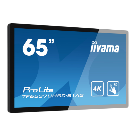 Iiyama ProLite TF6537UHSC-B1AG Manuals