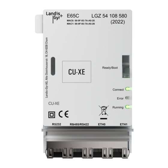 Landis+Gyr E65C CU-XE User Manual
