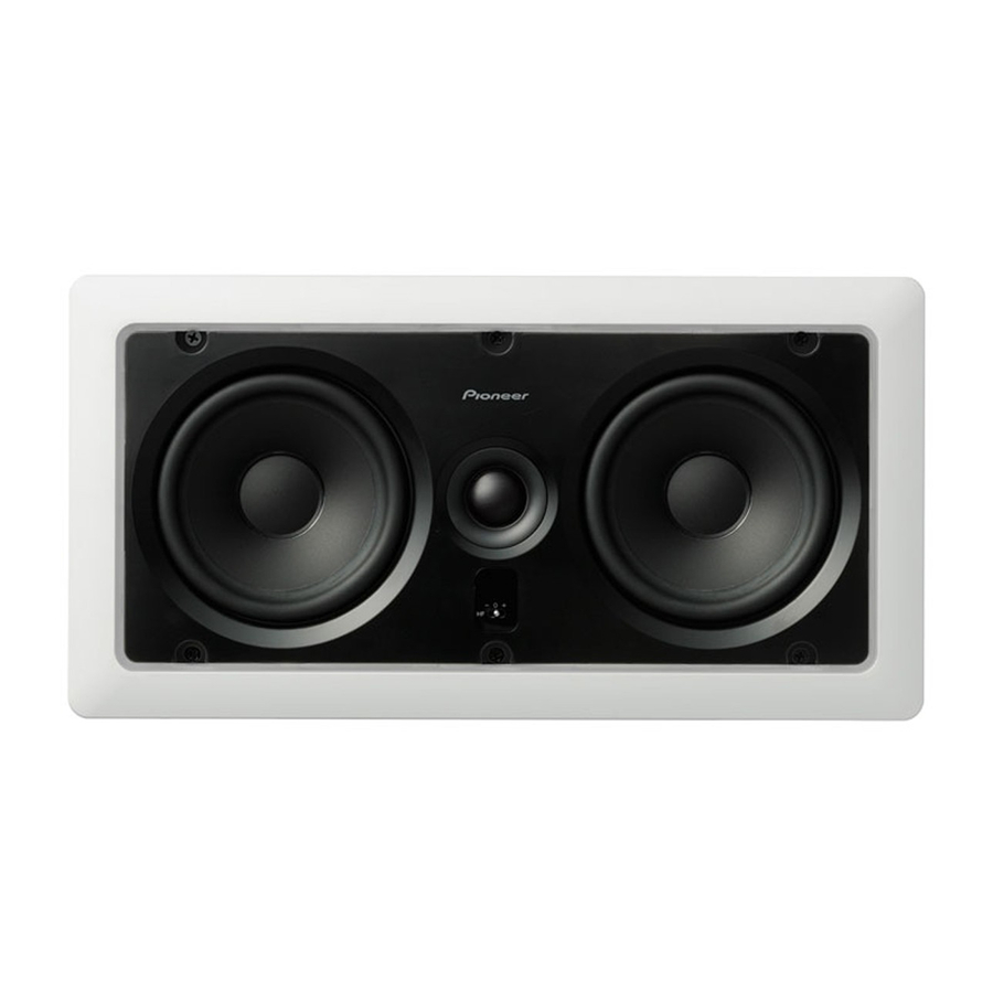 Pioneer S-IW531L - In-Wall Left Center Right Pivoting Soft Dome Tweeter Speaker Manuals
