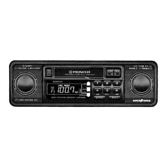 Pioneer SUPERTUNER KEH-6969 Owner's Manual