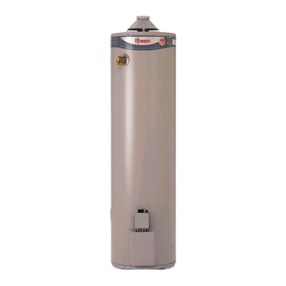 Rheem Gas Domestic Indoor Water Heater Installation And Owner's Manual