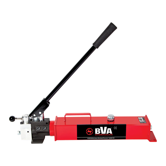 BVA Hydraulics P1201 Instruction Manual