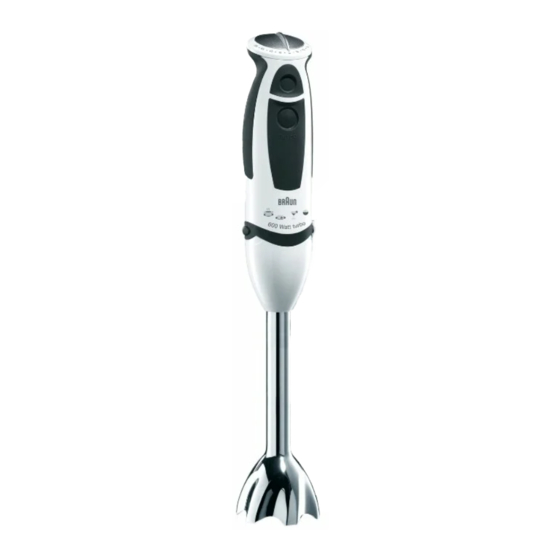 Braun Multiquick 5 MR 570 Patisserie Manual