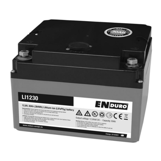 Enduro LI1230 Lithium-Ion Battery Manuals