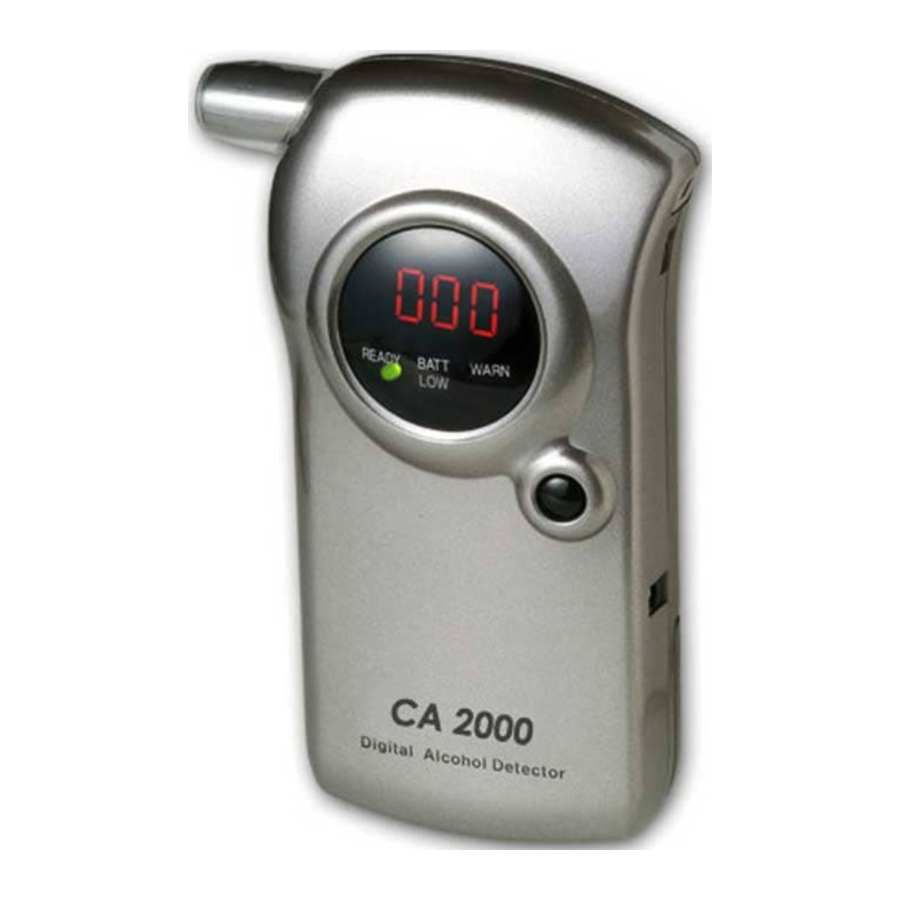 AlcoDigital CA2000 - Alcohol Tester Manual