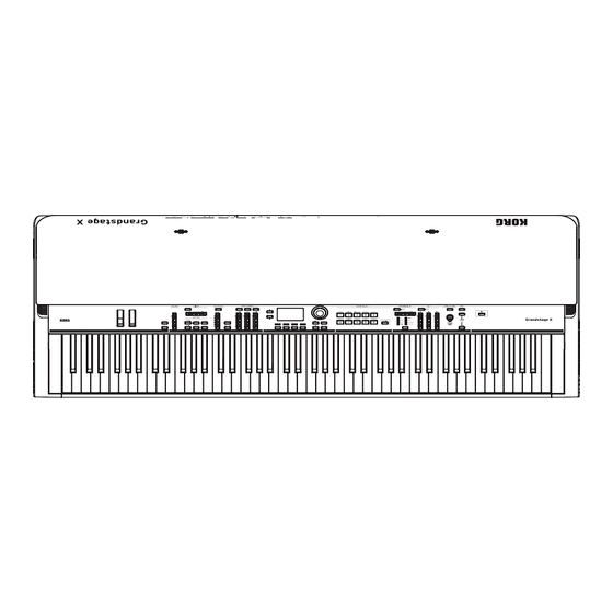 Korg Grandstage X Quick Start Manual