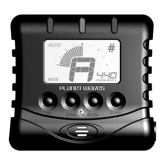 Planet Waves Universal II Chromatic Tuner Instructions Manual