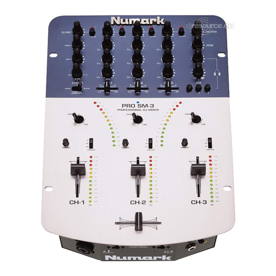 Numark PRO SM-3 Owner's Manual
