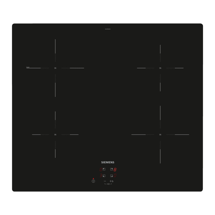 Siemens iQ100 EU AGA Series, iQ100 EU61RAGA5B - Induction Hob Manual