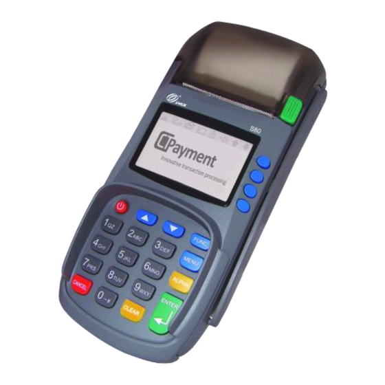 PAX S80 Quick Reference Manual