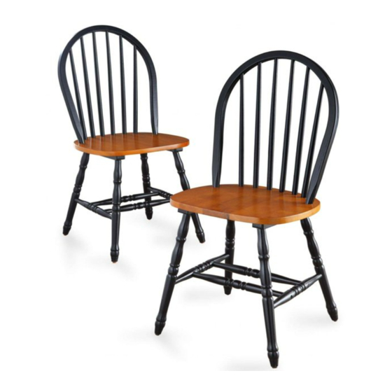 Better Homes and Gardens Autumn Lane Windsor Chair 2pk BH10-084-001-17 Manual