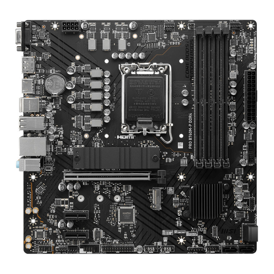 MSI PRO B760M-P DDR4 User Manual
