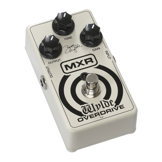 mxr ZW-44 Wylde Overdrive Specifications