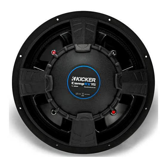 Kicker CVX10 Owner's Manual