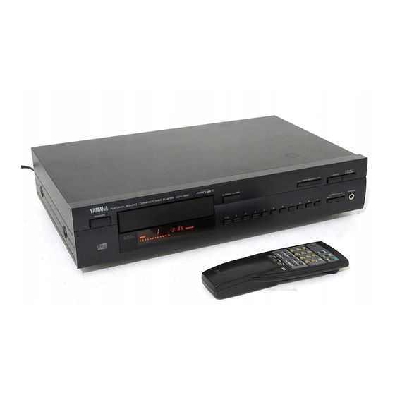 Yamaha CDX-890 Owner's Manual