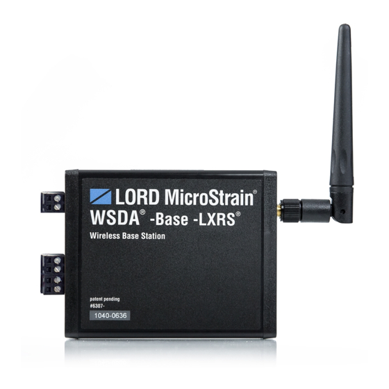 Lord MicroStrain WSDA-Base-104-LXRS Manuals
