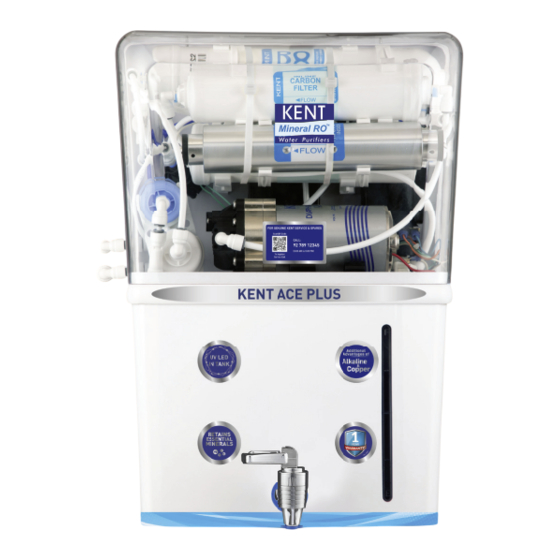 KENT ACE PLUS Mineral RO Instruction Handbook Manual