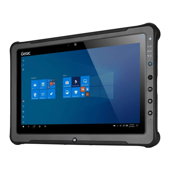 Getac F110 Quick Start Manual