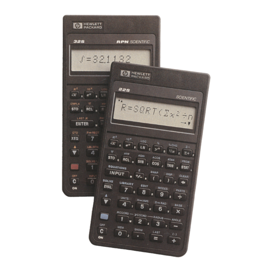 User Manuals: HP HP-225 Scientific Calculator